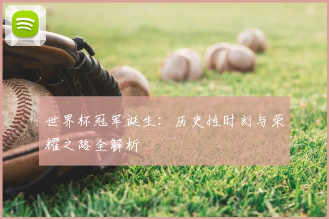 世界杯冠军诞生：历史性时刻与荣耀之路全解析